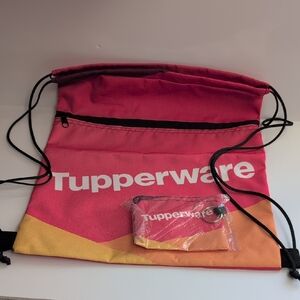 Tupperware®️ Logo Drawstring Backpack with Coin/Card Holder
